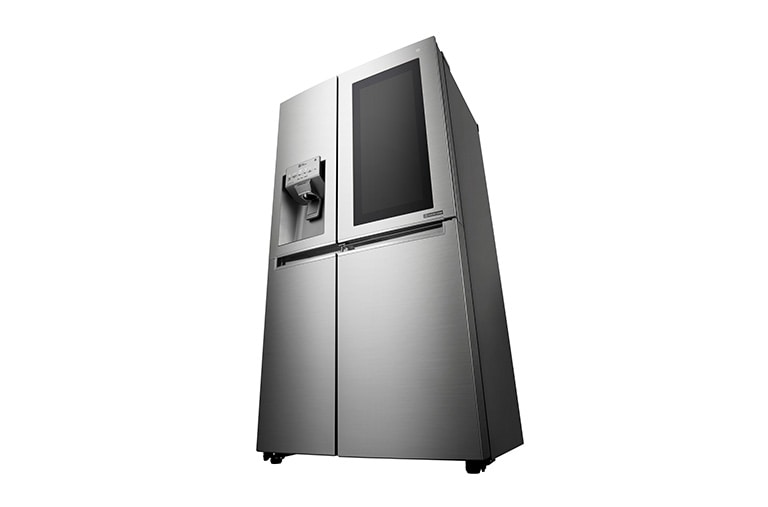LG 625L InstaView Door in Door™ Side by Side (Perfect Steel) - Energiklasse F, Vand-/isdispenser uden vandtilkobling og Smart Diagnosis™ med Wi-Fi, GSX961NSAZ
