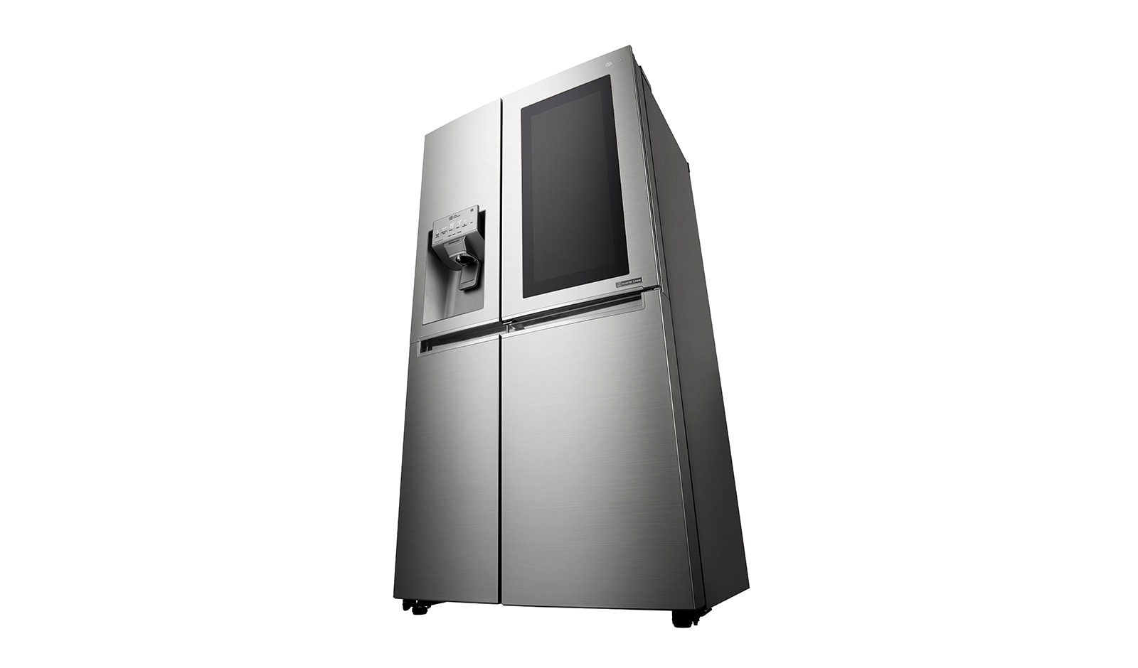 LG 625L InstaView Door in Door™ Side by Side (Perfect Steel) - Energiklasse F, Vand-/isdispenser uden vandtilkobling og Smart Diagnosis™ med Wi-Fi, GSX961NSAZ