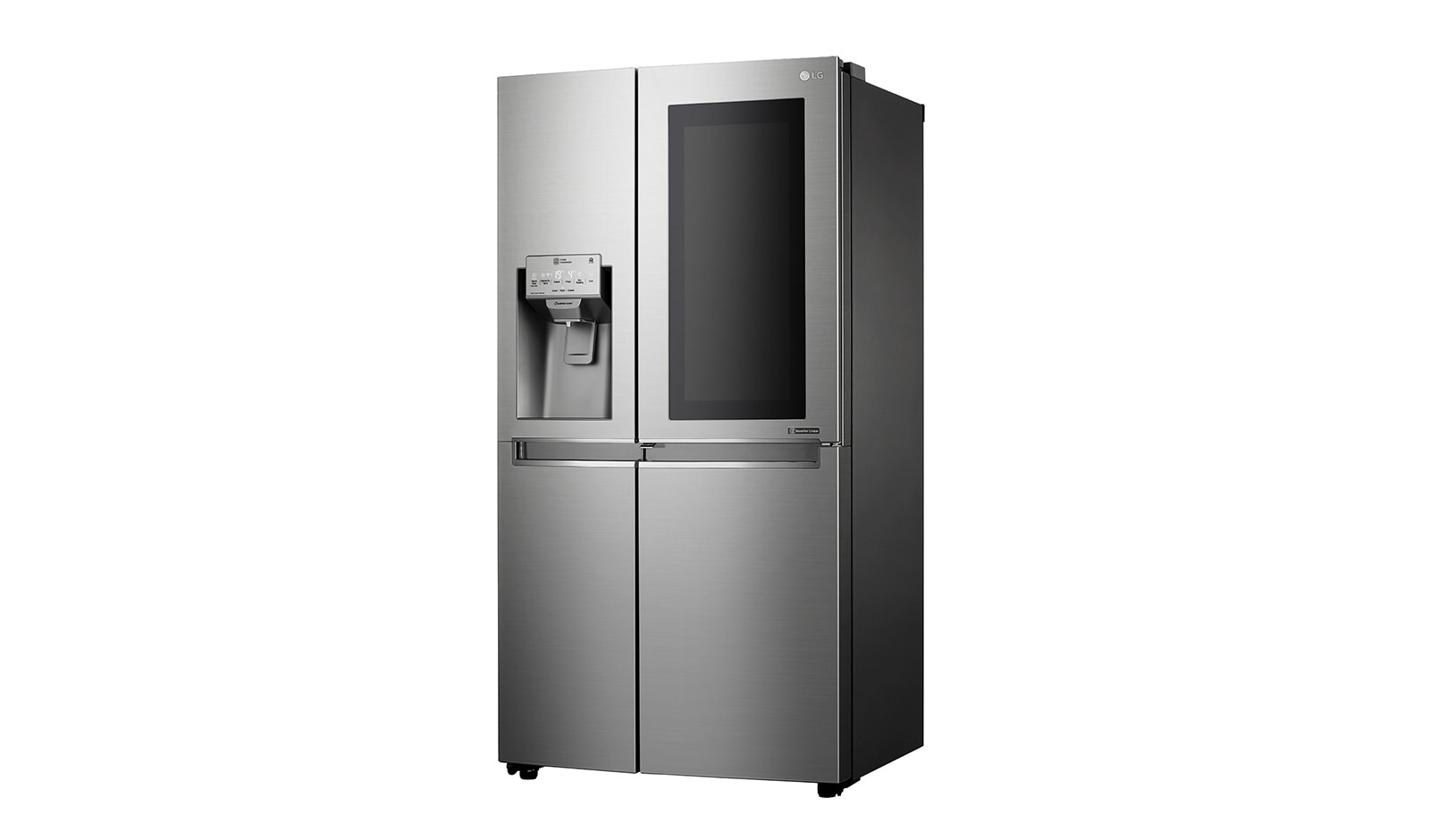 LG 625L InstaView Door in Door™ Side by Side (Perfect Steel) - Energiklasse F, Vand-/isdispenser uden vandtilkobling og Smart Diagnosis™ med Wi-Fi, GSX961NSAZ