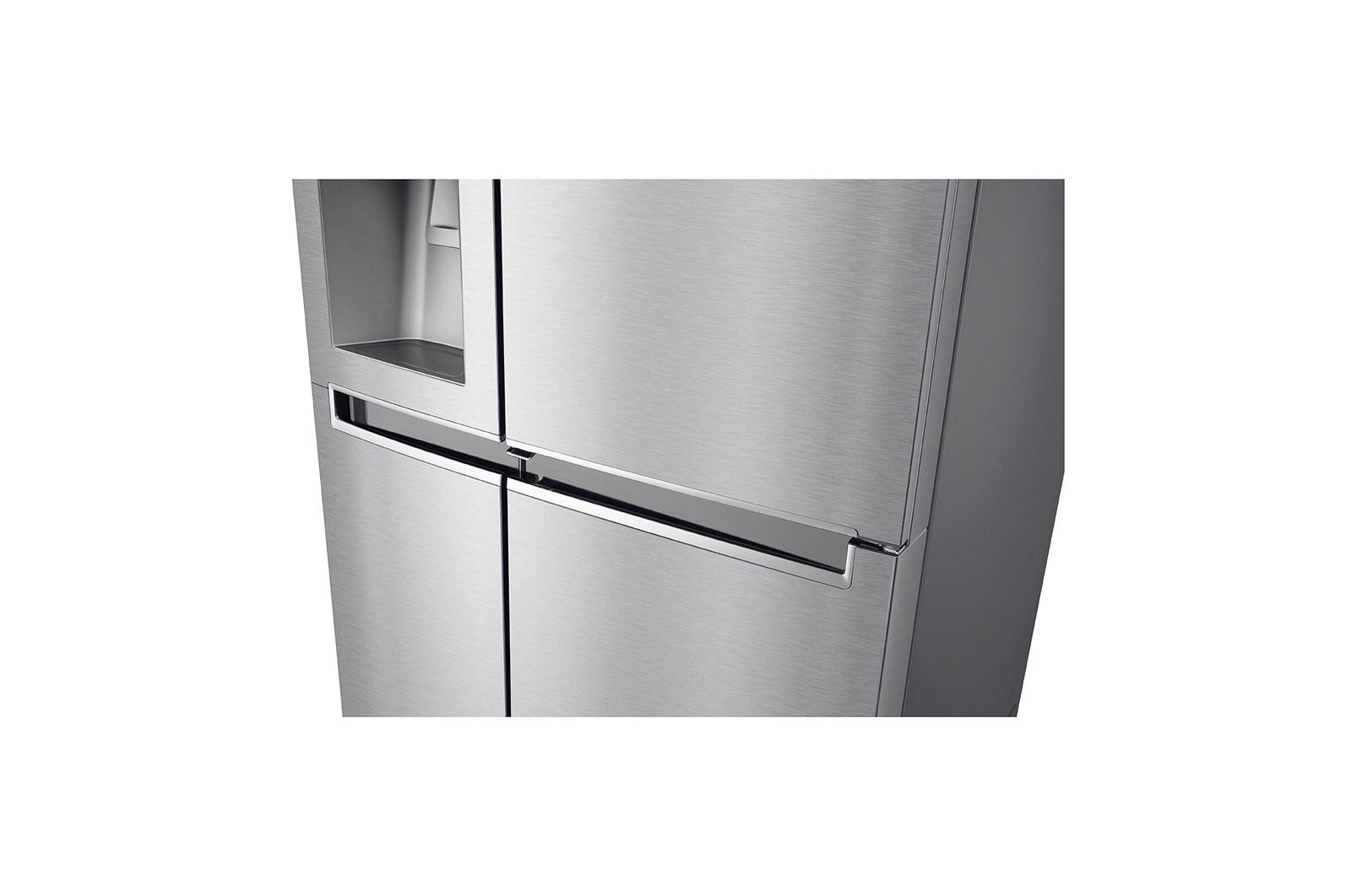 LG 625L InstaView Door in Door™ Side by Side (Perfect Steel) - Energiklasse F, Vand-/isdispenser uden vandtilkobling og Smart Diagnosis™ med Wi-Fi, GSX961NSCZ