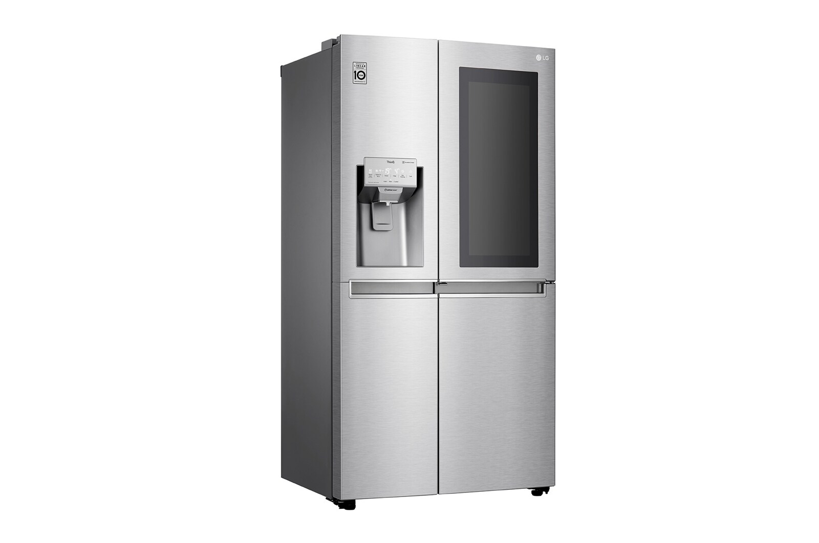 LG 625L InstaView Door in Door™ Side by Side (Perfect Steel) - Energiklasse F, Vand-/isdispenser uden vandtilkobling og Smart Diagnosis™ med Wi-Fi, GSX961NSCZ