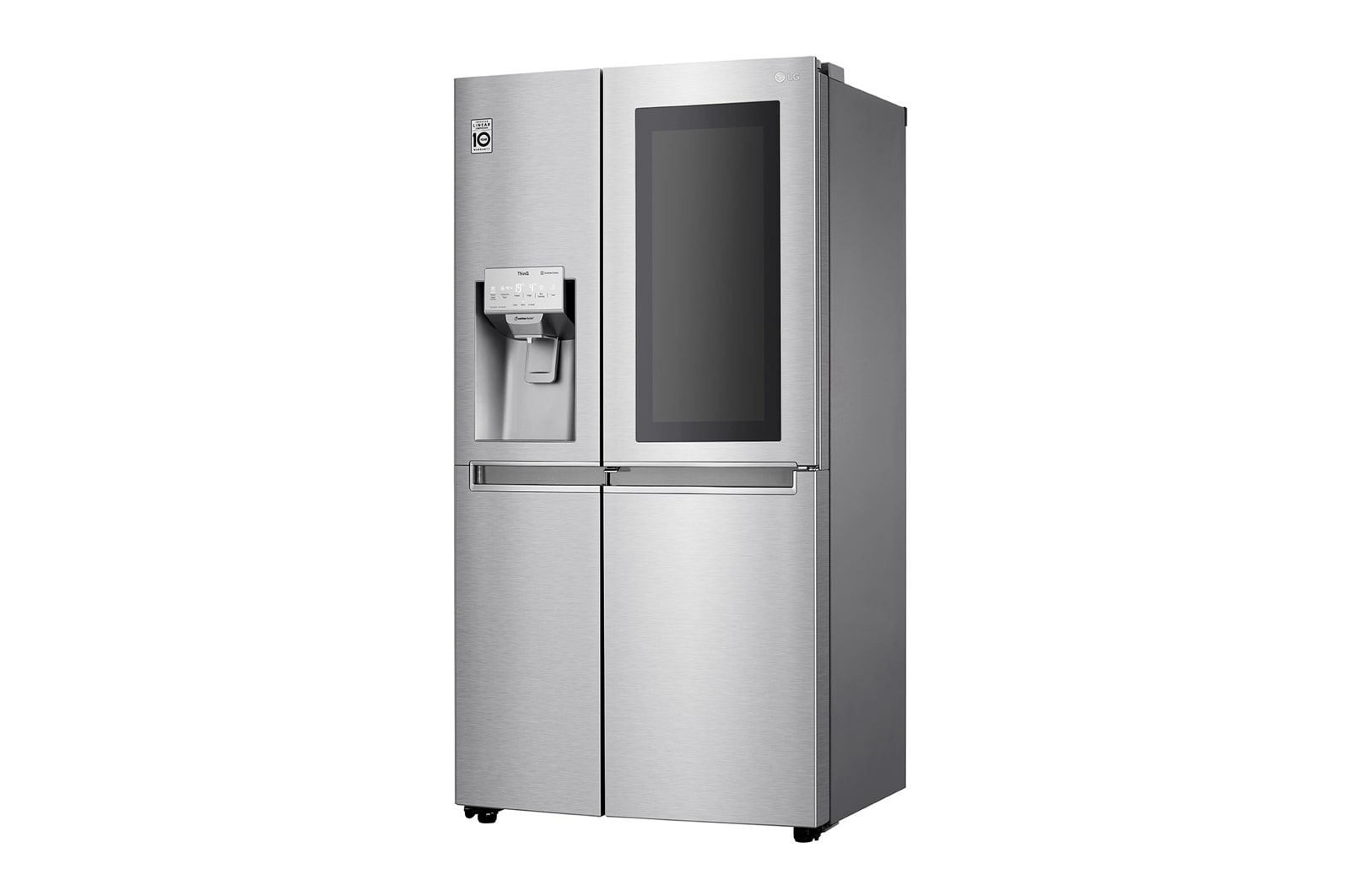 LG 625L InstaView Door in Door™ Side by Side (Perfect Steel) - Energiklasse F, Vand-/isdispenser uden vandtilkobling og Smart Diagnosis™ med Wi-Fi, GSX961NSCZ