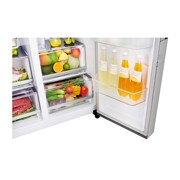 LG 625L InstaView Door in Door™ Side by Side (Perfect Steel) - Energiklasse F, Vand-/isdispenser uden vandtilkobling og Smart Diagnosis™ med Wi-Fi, GSX961NSCZ