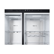 LG 628L InstaView Door in Door™ Side by Side (Essence Black), Energiklasse D, Vand-/isdispenser med vandtilkobling, Smart Diagnosis™ med Wi-Fi, GSXE90EVAD