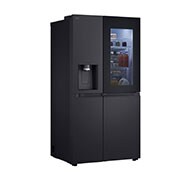 LG 628L InstaView Door in Door™ Side by Side (Essence Black), Energiklasse D, Vand-/isdispenser med vandtilkobling, Smart Diagnosis™ med Wi-Fi, GSXE90EVAD