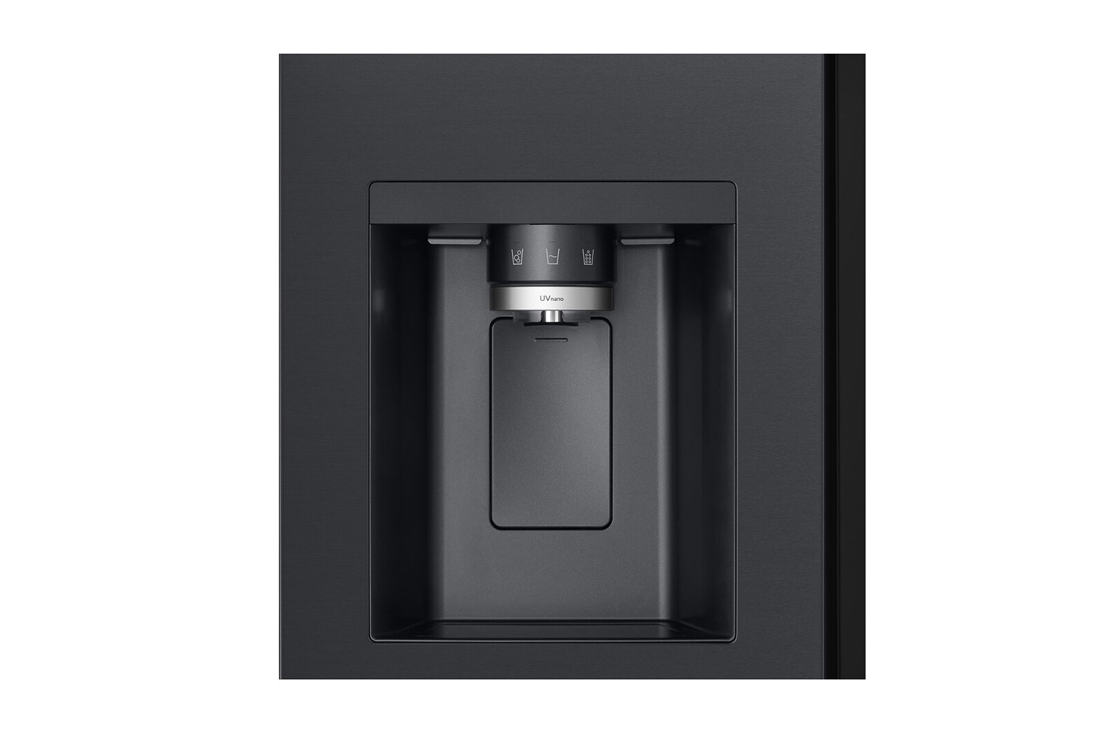 LG 628L InstaView Door in Door™ Side by Side (Essence Black), Energiklasse D, Vand-/isdispenser med vandtilkobling, Smart Diagnosis™ med Wi-Fi, GSXE90EVAD