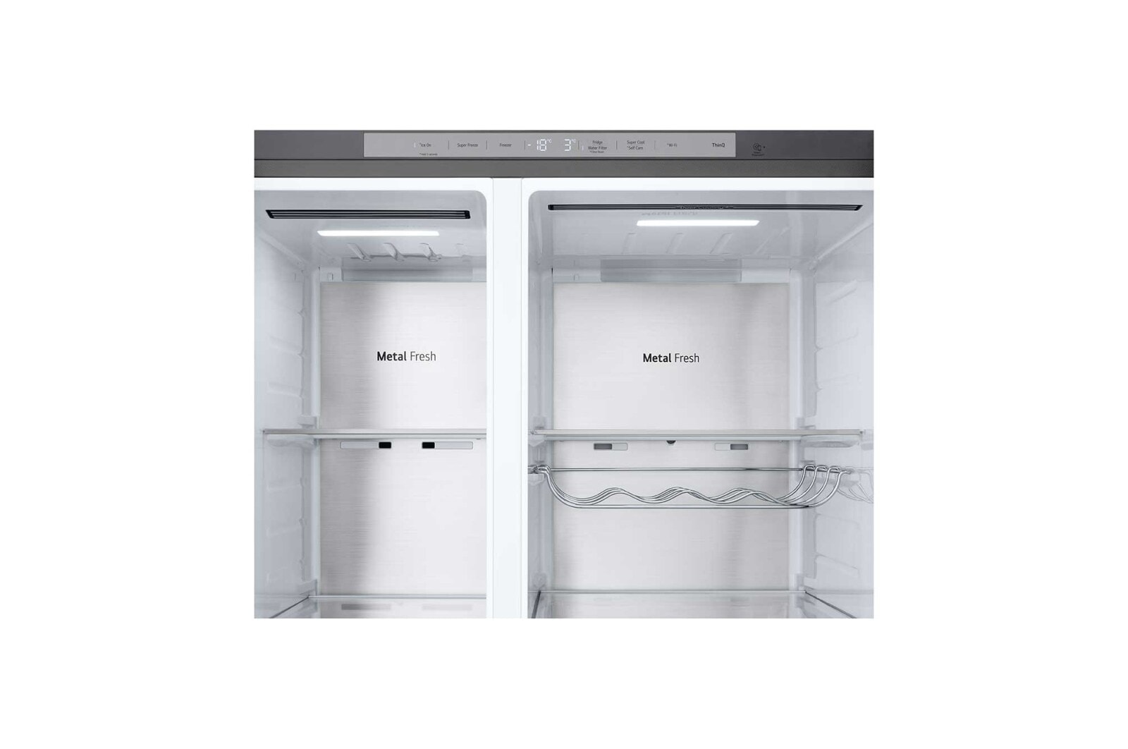 LG 628L InstaView Door in Door™ Side by Side (Metal Sorbet), Energiklasse D, Vand-/isdispenser med vandtilkobling, Smart Diagnosis™ med Wi-Fi, GSXE90MBAD