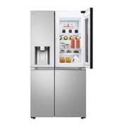 LG 628L InstaView Door in Door™ Side by Side (Metal Sorbet), Energiklasse D, Vand-/isdispenser med vandtilkobling, Smart Diagnosis™ med Wi-Fi, GSXE90MBAD