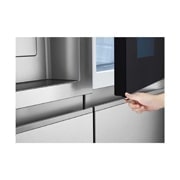 LG 628L InstaView Door in Door™ Side by Side (Metal Sorbet), Energiklasse D, Vand-/isdispenser med vandtilkobling, Smart Diagnosis™ med Wi-Fi, GSXE90MBAD