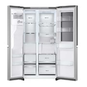 LG 628L InstaView Door in Door™ Side by Side (Metal Sorbet), Energiklasse D, Vand-/isdispenser med vandtilkobling, Smart Diagnosis™ med Wi-Fi, GSXE90MBAD