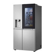 LG 628L InstaView Door in Door™ Side by Side (Metal Sorbet), Energiklasse D, Vand-/isdispenser med vandtilkobling, Smart Diagnosis™ med Wi-Fi, GSXE90MBAD