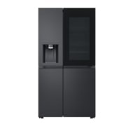 LG 628L InstaView Door in Door™ Side by Side (Essence Black), Energiklasse D, Vand-/isdispenser uden vandtilkobling, Smart Diagnosis™ med Wi-Fi, GSXE91EVAD