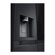 LG 628L InstaView Door in Door™ Side by Side (Essence Black), Energiklasse D, Vand-/isdispenser uden vandtilkobling, Smart Diagnosis™ med Wi-Fi, GSXE91EVAD