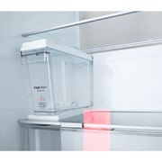 LG 628L InstaView Door in Door™ Side by Side (Essence Black), Energiklasse D, Vand-/isdispenser uden vandtilkobling, Smart Diagnosis™ med Wi-Fi, GSXE91EVAD