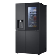 LG 628L InstaView Door in Door™ Side by Side (Essence Black), Energiklasse D, Vand-/isdispenser uden vandtilkobling, Smart Diagnosis™ med Wi-Fi, GSXE91EVAD