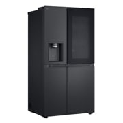LG 628L InstaView Door in Door™ Side by Side (Essence Black), Energiklasse D, Vand-/isdispenser uden vandtilkobling, Smart Diagnosis™ med Wi-Fi, GSXE91EVAD