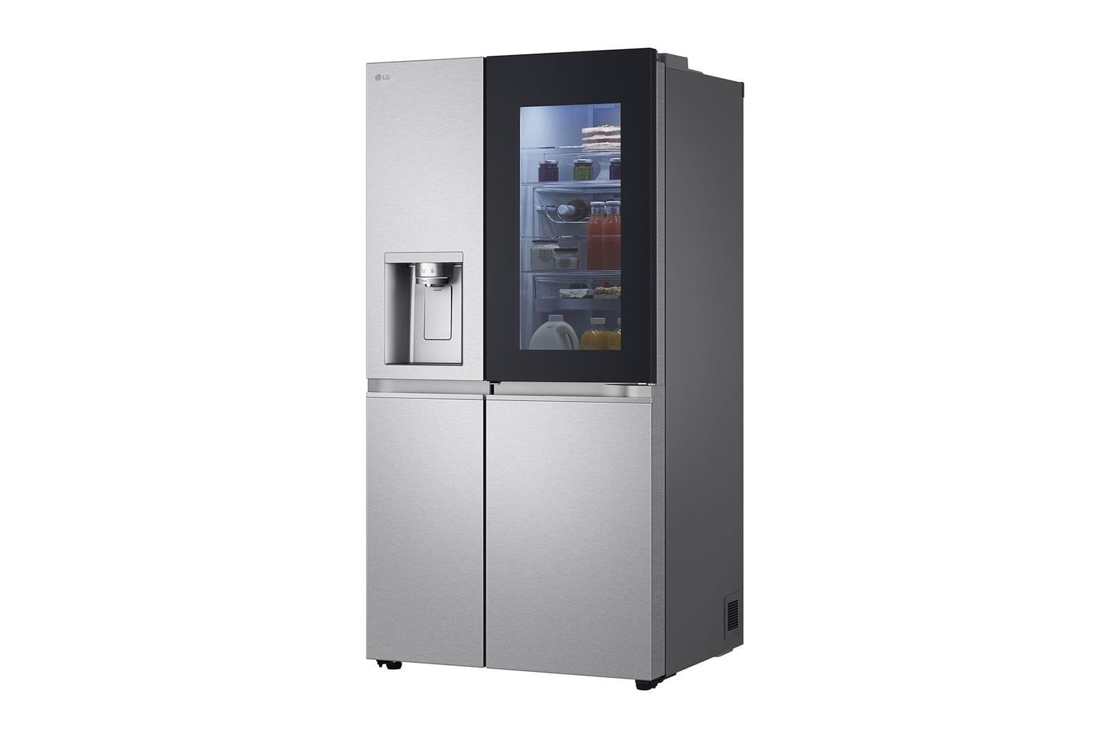 LG 628L InstaView Door in Door™ Side by Side (Metal Sorbet), Energiklasse D, Vand-/isdispenser uden vandtilkobling, Smart Diagnosis™ med Wi-Fi, GSXE91MBAD