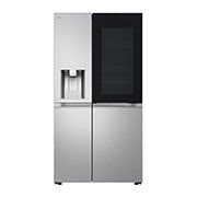 Visning forfra af 628L InstaView Door in Door™ Side by Side (Metal Sorbet), Energiklasse D, Vand-/isdispenser uden vandtilkobling, Smart Diagnosis™ med Wi-Fi GSXE91MBAD