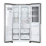 LG 628L InstaView Door in Door™ Side by Side (Metal Sorbet), Energiklasse D, Vand-/isdispenser uden vandtilkobling, Smart Diagnosis™ med Wi-Fi, GSXE91MBAD