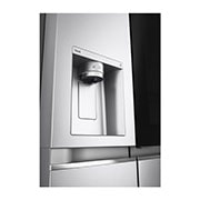 LG 635L InstaView Door in Door™ Side by Side (Brushed Steel), Energiklasse E, Vand-/isdispenser med vandtilkobling, Smart Diagnosis™ med Wi-Fi, GSXV90BSAE