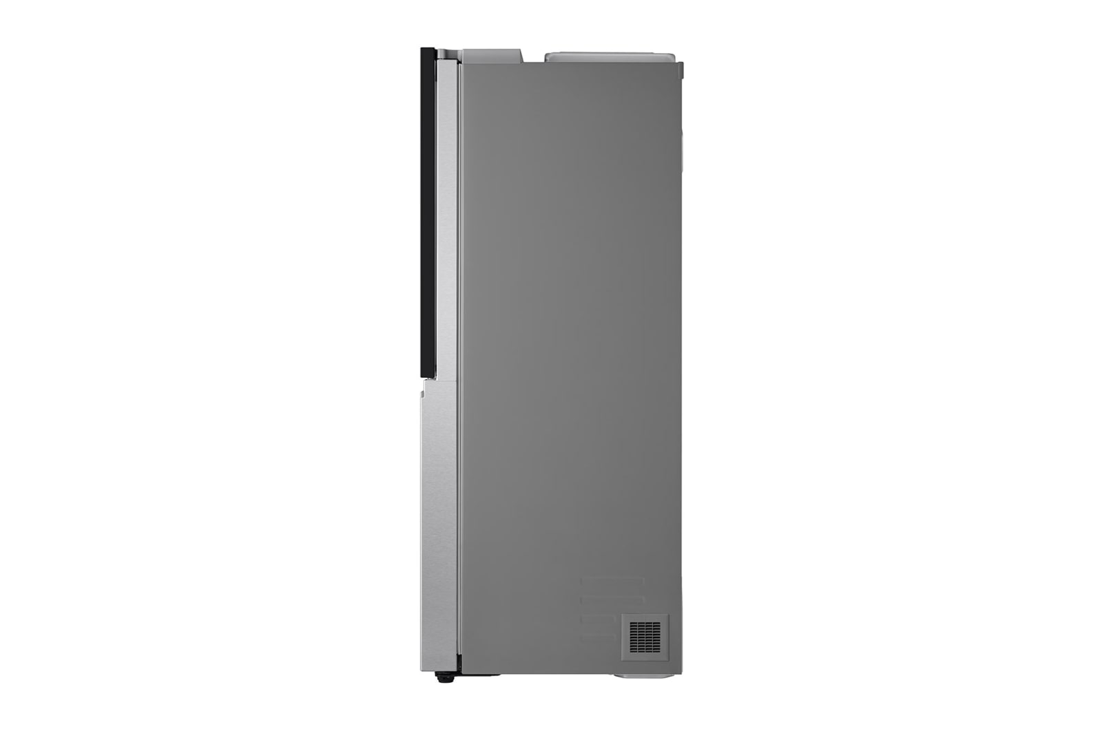 LG 635L InstaView Door in Door™ Side by Side (Brushed Steel), Energiklasse E, Vand-/isdispenser med vandtilkobling, Smart Diagnosis™ med Wi-Fi, GSXV90BSAE