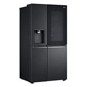 LG 635L InstaView Door in Door™ Side by Side (Matte Black Steel), Energiklasse E, Vand-/isdispenser med vandtilkobling, Smart Diagnosis™ med Wi-Fi, GSXV90MCAE