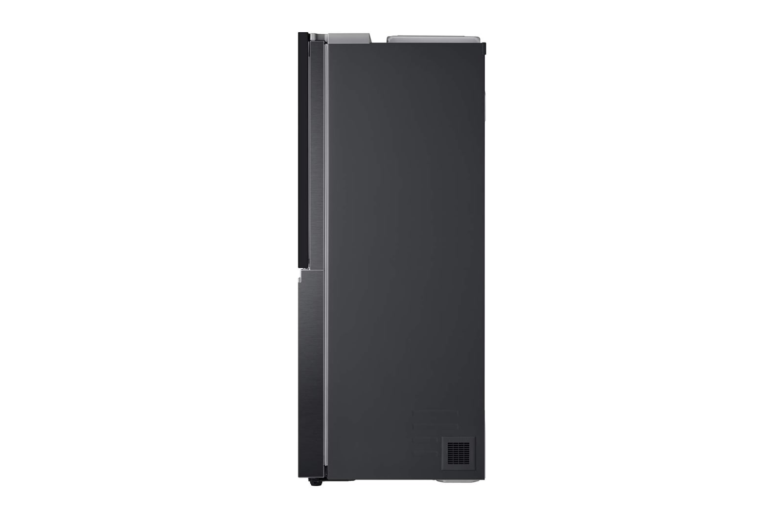 LG 635L InstaView Door in Door™ Side by Side (Matte Black Steel), Energiklasse E, Vand-/isdispenser med vandtilkobling, Smart Diagnosis™ med Wi-Fi, GSXV90MCAE