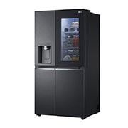 LG 635L InstaView Door in Door™ Side by Side (Matte Black Steel), Craft Ice, Energiklasse E, Smart Diagnosis™ med Wi-Fi, GSXV90MCDE
