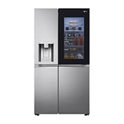 LG 635L InstaView Door in Door™ Side by Side (Shiny Steel), Energiklasse E, Vand-/isdispenser uden vandtilkobling, Smart Diagnosis™ med Wi-Fi, GSXV91PZAE