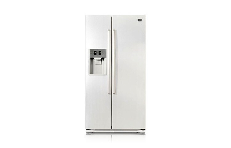 LG Afrimningsfrit side-by-side-skab i med vand- og isdispenser (508 L), GW-L207FVQK