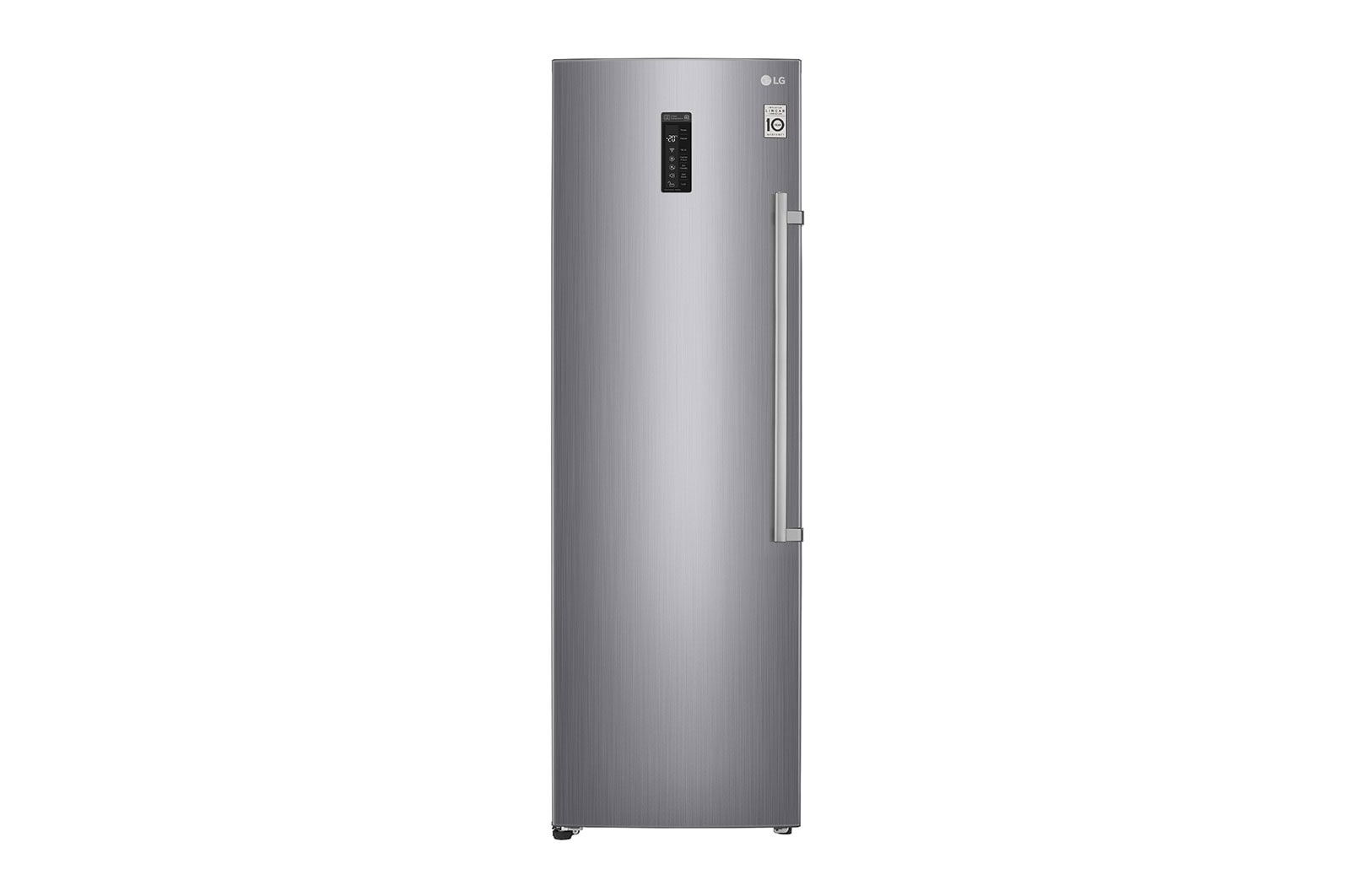 Visning forfra af 323L Fritstående fryser (Shiny Steel) - Energiklasse F, Total No Frost og Smart Diagnosis™ med Wi-Fi KF5237PZJZ