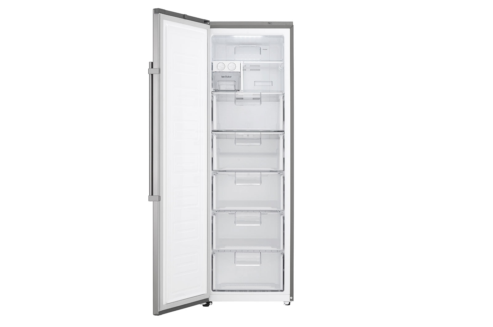 LG 323L Fritstående fryser (Shiny Steel) - Energiklasse F, Total No Frost og Smart Diagnosis™ med Wi-Fi, KF5237PZJZ