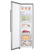 LG 323L Fritstående fryser (Shiny Steel) - Energiklasse F, Total No Frost og Smart Diagnosis™ med Wi-Fi, KF5237PZJZ