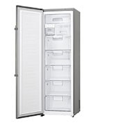 LG 323L Fritstående fryser (Shiny Steel) - Energiklasse F, Total No Frost og Smart Diagnosis™ med Wi-Fi, KF5237PZJZ