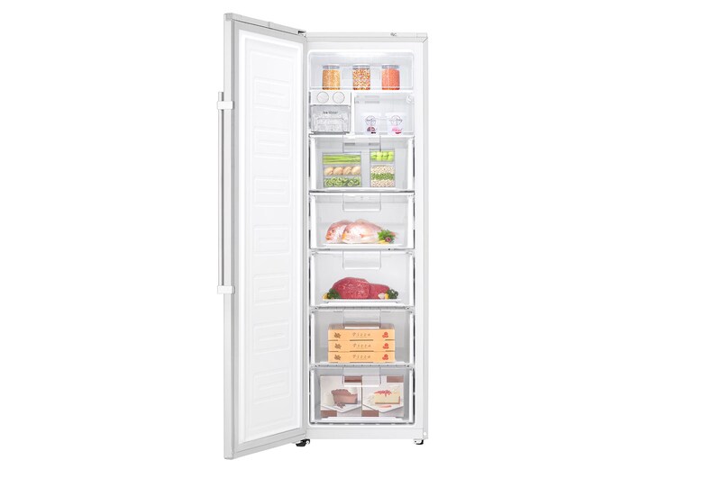 LG 323L Fritstående fryser (Hvid) - Energiklasse F, Total No Frost og Smart Diagnosis™ med Wi-Fi, KF5237SWJZ