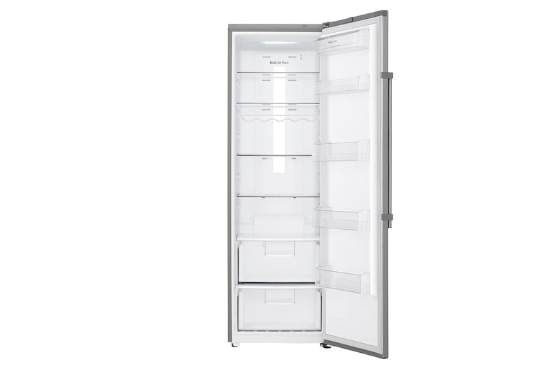LG 375L Fritstående køleskab (Shiny Steel) - Energiklasse F, Moist Balance Crisper™  og Smart Diagnosis™ med Wi-Fi, KL5241PZJZ