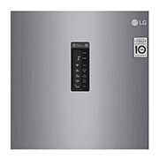 LG 375L Fritstående køleskab (Shiny Steel) - Energiklasse F, Moist Balance Crisper™  og Smart Diagnosis™ med Wi-Fi, KL5241PZJZ