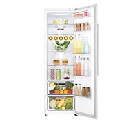 LG 375L Fritstående køleskab (Hvid) - Energiklasse F, Moist Balance Crisper™  og Smart Diagnosis™ med Wi-Fi, KL5241SWJZ