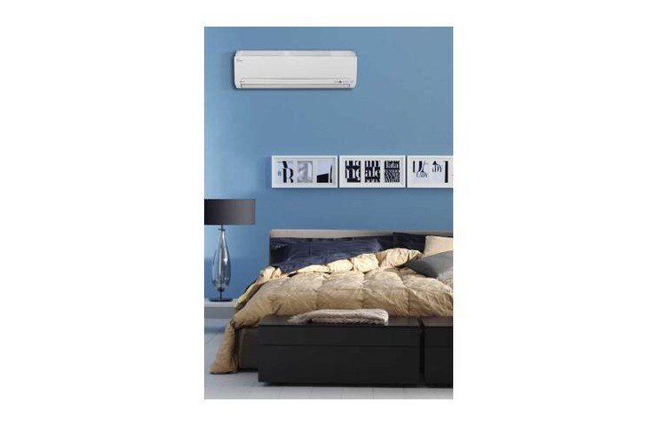 LG Luft/luft varmepumpe, varmekapacitet 5,0 kW, kølekapacitet 3,7 kW, COP 4,2, J09AW.NE1