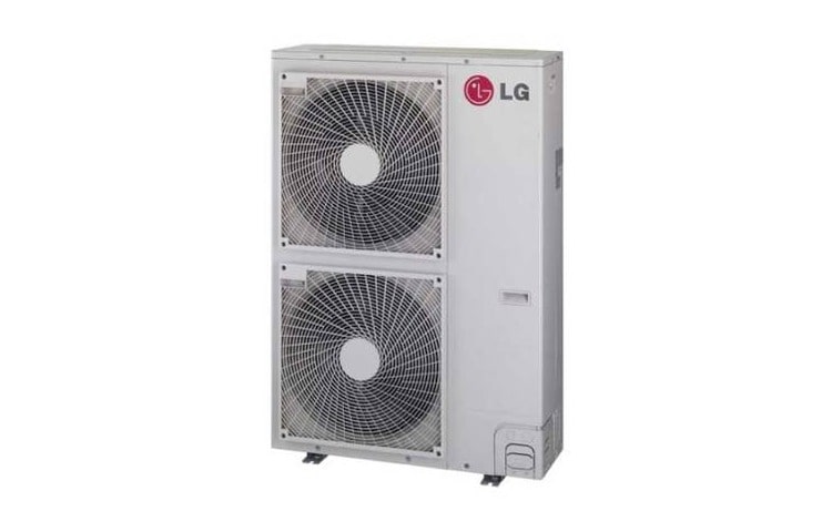 Visning forfra af Luft/vand varmepumpe, 3-faset, 400V, vandtemperatur 15/55°C (min/maks), COP 4,5 Therma V Split 14kW