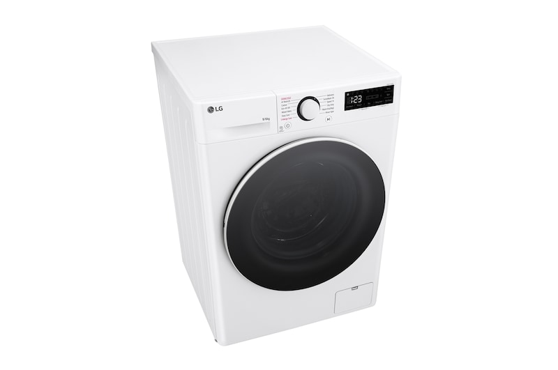 LG 9kg / 6 kg Kombineret vaskemaskine/tørretumbler(Hvid) - Steam, Energiklasse A/D, TurboWash™360, AI DD™, Smart Diagnosis™, CV50T6S2E1