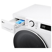 LG 9kg / 6 kg Kombineret vaskemaskine/tørretumbler(Hvid) - Steam, Energiklasse A/D, TurboWash™360, AI DD™, Smart Diagnosis™, CV50T6S2E1