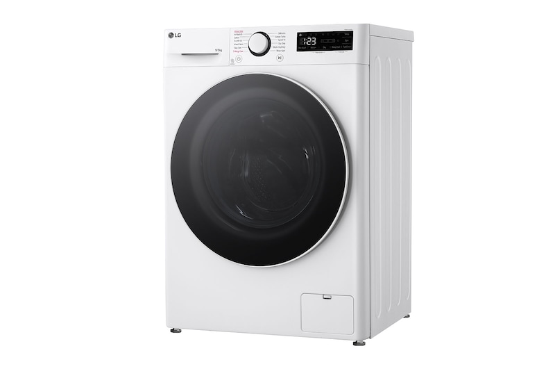 LG Slim 9 kg / 5 kg Kombineret vaskemaskine/tørretumbler(Hvid) - Steam, Energiklasse A/E, AI DD™, Smart Diagnosis™, 47,5cm dybde, CV92T5S4SQE
