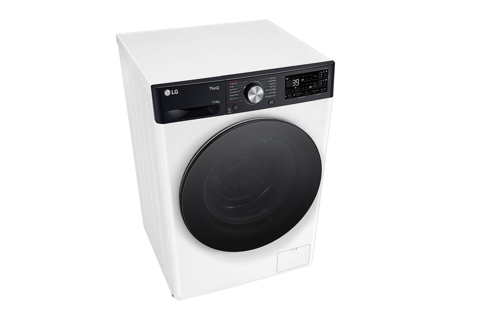 LG 11 kg / 6 kg Kombineret vaskemaskine/tørretumbler(Hvid) - Auto Dose, Steam, Energiklasse D, TurboWash™360, AI DD™, Smart Diagnosis™ med Wi-Fi, CV94E7S2BA