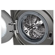 LG 10 kg / 6 kg Kombineret vaskemaskine/tørretumbler(Platinum Silver) - Steam, Energiklasse A/D, TurboWash™360, AI DD™, Smart Diagnosis™ med Wi-Fi, CV94V7S2QN