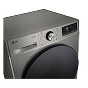 LG 10 kg / 6 kg Kombineret vaskemaskine/tørretumbler(Platinum Silver) - Steam, Energiklasse A/D, TurboWash™360, AI DD™, Smart Diagnosis™ med Wi-Fi, CV94V7S2QN