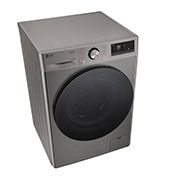 LG 10 kg / 6 kg Kombineret vaskemaskine/tørretumbler(Platinum Silver) - Steam, Energiklasse A/D, TurboWash™360, AI DD™, Smart Diagnosis™ med Wi-Fi, CV94V7S2QN
