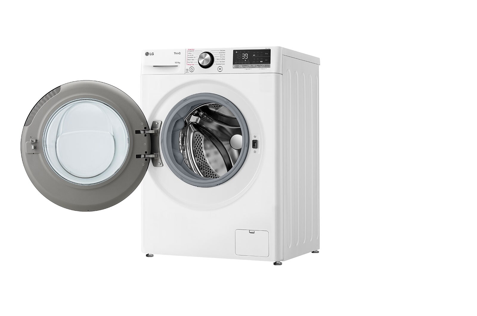 LG 10 kg / 6 kg Kombineret vaskemaskine/tørretumbler(Hvid) - Steam, Energiklasse A/D, TurboWash™360, AI DD™, Smart Diagnosis™ med Wi-Fi, CV94V7S2WN