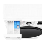LG 10 kg / 6 kg Kombineret vaskemaskine/tørretumbler(Hvid) - Steam, Energiklasse A/D, TurboWash™360, AI DD™, Smart Diagnosis™ med Wi-Fi, CV94V7S2WN