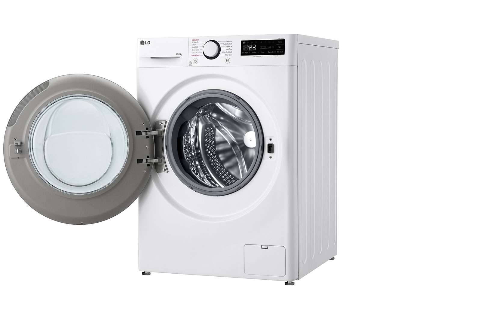 LG 11 kg / 6 kg Kombineret vaskemaskine/tørretumbler(Hvid) - Steam, Energiklasse A/D, TurboWash™360, AI DD™, Smart Diagnosis™, F4Y5ERP1WY